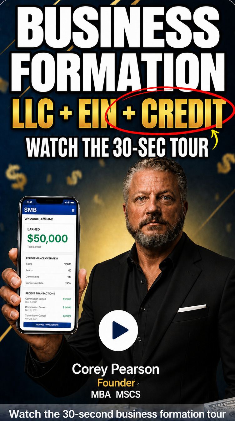 Business formation activated -- watch the 30-second tour
